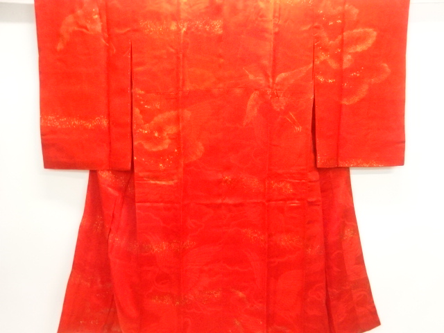 JAPANESE KIMONO / ANTIQUE JUBAN / SILK / CRANE